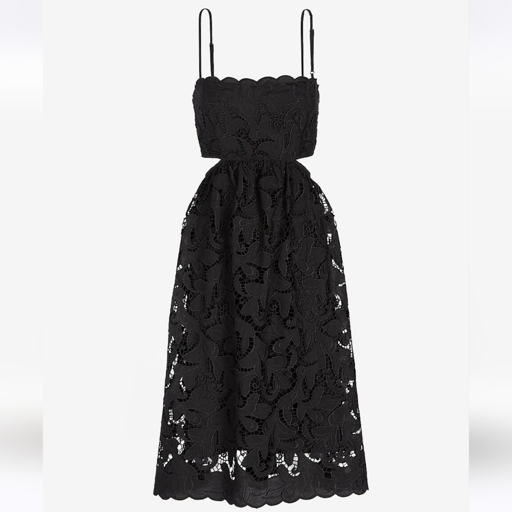 EXPRESS LACE MIDI DRESS